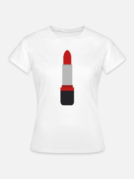 Lippenstift - Frauen T-Shirt - Weiß