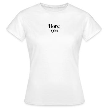 Je t’aime - T-shirt Femme - blanc - Devant - AI Model Female 172 dark (172cm)