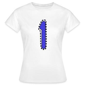 1. 1 AN. 1er ANNIVERSAIRE. ANNIVERSAIRE 1 AN - T-shirt Femme - blanc - Devant - AI Model Female 172 dark (172cm)