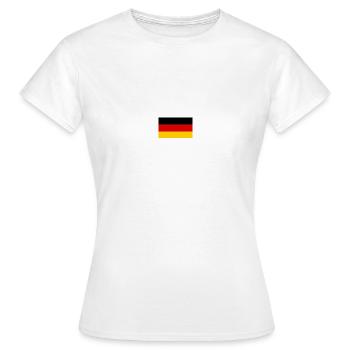 Deutschland Flagge - Frauen T-Shirt - Weiß - Vorne - AI Model Female 172 dark (172cm)