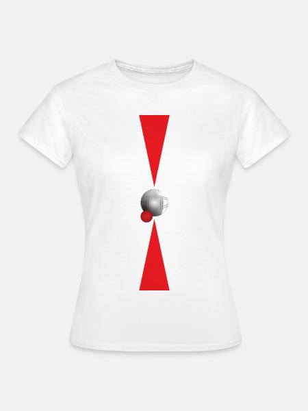 Minimalismus Pétanque - Frauen T-Shirt - Weiß