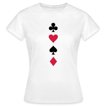 Karten - Frauen T-Shirt - Weiß - Vorne - AI Model Female 172 dark (172cm)