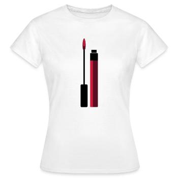 vecteur lipgloss (votre couleur) - T-shirt Femme - blanc - Devant - AI Model Female 172 dark (172cm)