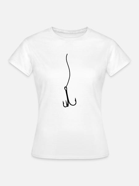 Angelhaken Angeln - Frauen T-Shirt - Weiß