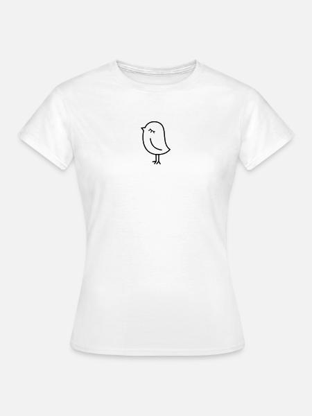 Spatz Vogel – Piepmatz Küken Tweet Vögelchen - Frauen T-Shirt - Weiß
