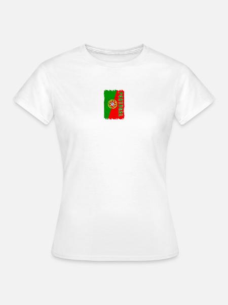 Portugal Nationalflagge - Frauen T-Shirt - Weiß