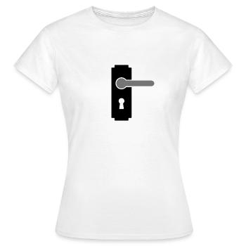 Poignée de porte - T-shirt Femme - blanc - Devant - AI Model Female 172 dark (172cm)