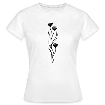 flower - Women's T-Shirt - white - Front - AI Model Female 172 dark (172cm)