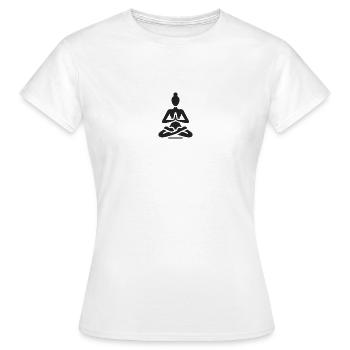Yoga Pose Entspannung - Frauen T-Shirt - Weiß - Vorne - AI Model Female 172 dark (172cm)