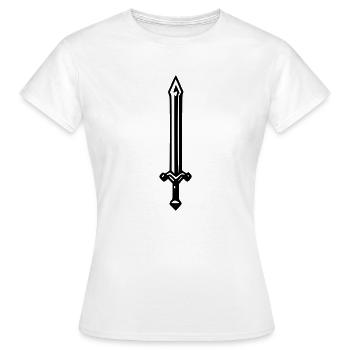 Schwert - Frauen T-Shirt - Weiß - Vorne - AI Model Female 172 dark (172cm)
