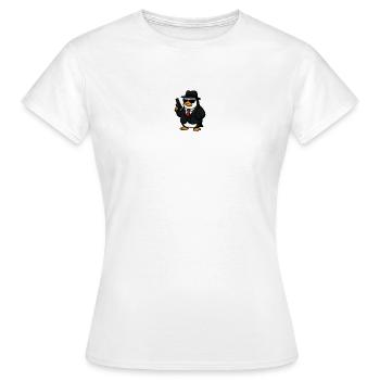 Espion Pingouin en smoking - T-shirt Femme - blanc - Devant - AI Model Female 172 dark (172cm)