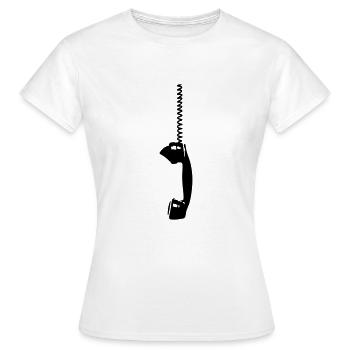 Récepteur téléphonique nostalgie rétro appel antique antique - T-shirt Femme - blanc - Devant - AI Model Female 172 dark (172cm)