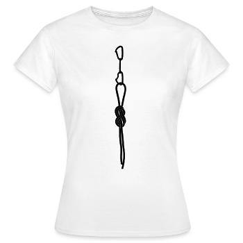 Mousqueton escalade - T-shirt Femme - blanc - Devant - AI Model Female 172 dark (172cm)