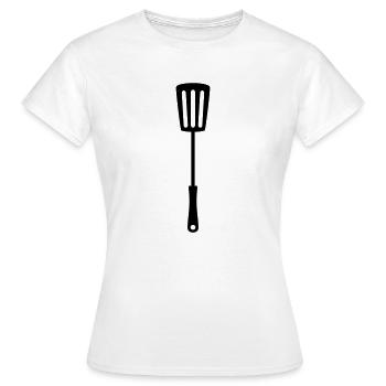 casseroles fourchette barbecue pinces barbecue fourchette barbecue - T-shirt Femme - blanc - Devant - AI Model Female 172 dark (172cm)