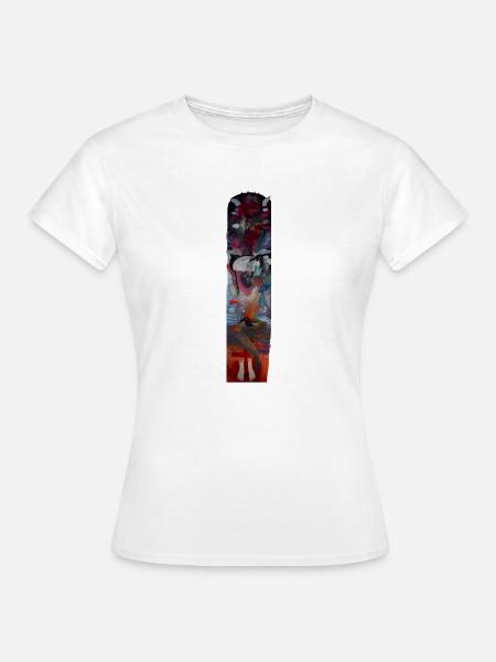 Jesus mit Tieren - Frauen T-Shirt - Weiß