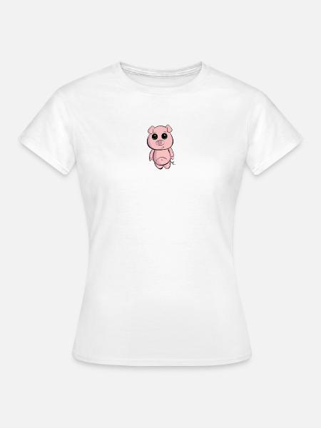 Kleines Babyschwein - Frauen T-Shirt - Weiß