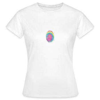 Empreinte digitale Gay Pride - T-shirt Femme - blanc - Devant - AI Model Female 172 dark (172cm)