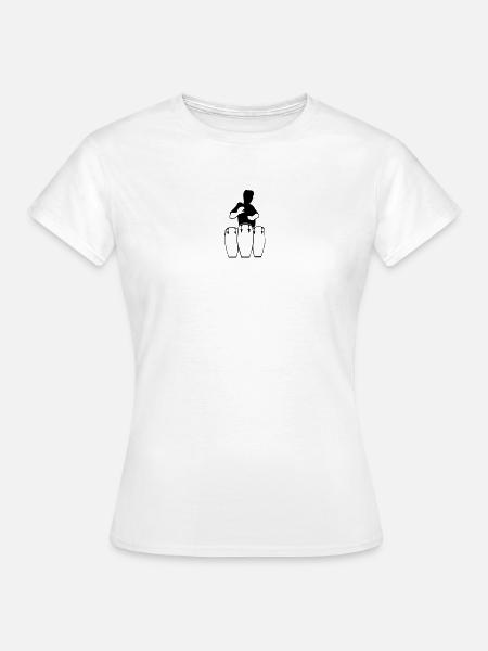trommler, conga spieler - Frauen T-Shirt - Weiß