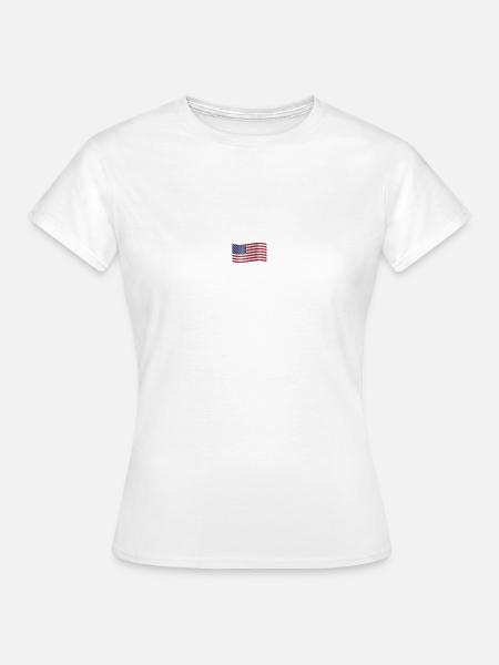 amerikanische Flagge - Frauen T-Shirt - Weiß