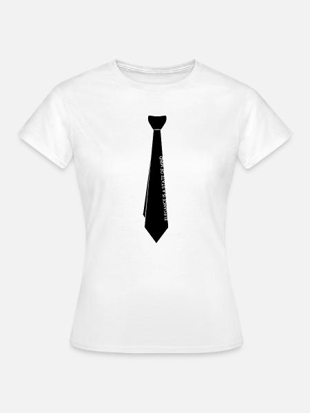 stilvolle Krawatte - Frauen T-Shirt - Weiß