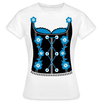 Dirndl pour l', 2c SVG, / - T-shirt Femme - blanc - Devant - AI Model Female 172 dark (172cm)