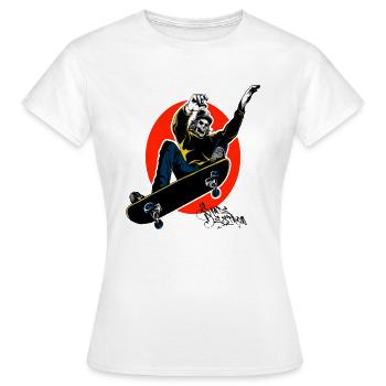 Skater skater - T-shirt Femme - blanc - Devant - AI Model Female 172 dark (172cm)