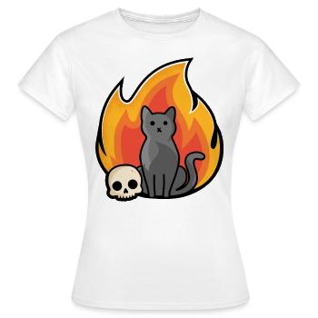Purr-gatory - Women's T-Shirt - white - Front - AI Model Female 172 dark (172cm)