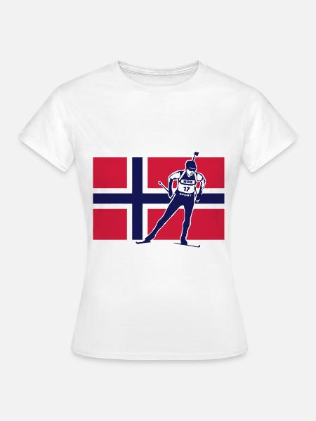 Biathlon - Langlauf - Norwegen - Norway - Frauen T-Shirt - Weiß