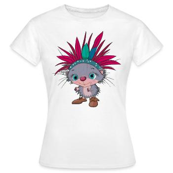 Apache porcupine - Women's T-Shirt - white - Front - AI Model Female 172 dark (172cm)
