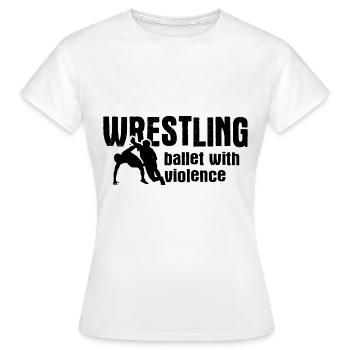 Grappling Martial Arts Wrestling - Frauen T-Shirt - Weiß - Vorne - AI Model Female 172 dark (172cm)