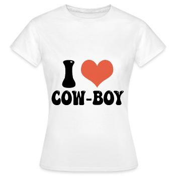 j aime le cowboy country musique - T-shirt Femme - blanc - Devant - AI Model Female 172 dark (172cm)