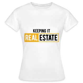 Immobilien-Händler Für Immobilien-Makler - Frauen T-Shirt - Weiß - Vorne - AI Model Female 172 dark (172cm)