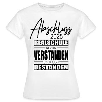 Abschluss Realschule 2025 - Frauen T-Shirt - Weiß - Vorne - AI Model Female 172 dark (172cm)