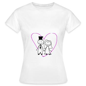Ehepaar Jungeselinnenabschied - Frauen T-Shirt - Weiß - Vorne - AI Model Female 172 dark (172cm)