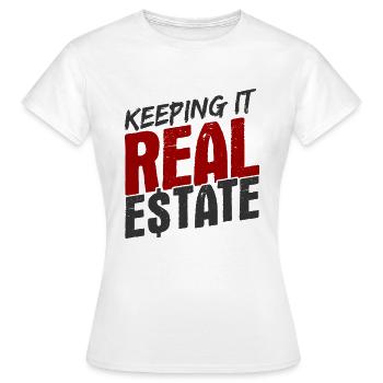 Immobilien-Händler Für Immobilien-Makler - Frauen T-Shirt - Weiß - Vorne - AI Model Female 172 dark (172cm)