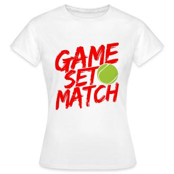 Tennisplatz Spruch Für Tennis - Frauen T-Shirt - Weiß - Vorne - AI Model Female 172 dark (172cm)