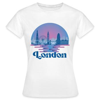 Londres Skyline Royaume-Uni Voyage - T-shirt Femme - blanc - Devant - AI Model Female 172 dark (172cm)