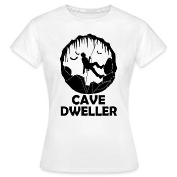 Cave Dweller - Caving - Cave Explorer Speleology - Women's T-Shirt - white - Front - AI Model Female 172 dark (172cm)