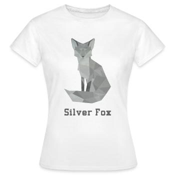 Renard argenté, résumé - T-shirt Femme - blanc - Devant - AI Model Female 172 dark (172cm)
