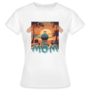 Grilling Mom Mom Mom Summer Beach - Women's T-Shirt - white - Front - AI Model Female 172 dark (172cm)