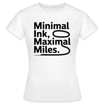 Minimale Tinte Maximale Meilen GIS-Straßenkarte - Frauen T-Shirt - Weiß - Vorne - AI Model Female 172 dark (172cm)