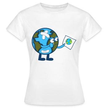 Sauvez l'idée de cadeau de protection de l'environnement de la terre - T-shirt Femme - blanc - Devant - AI Model Female 172 dark (172cm)