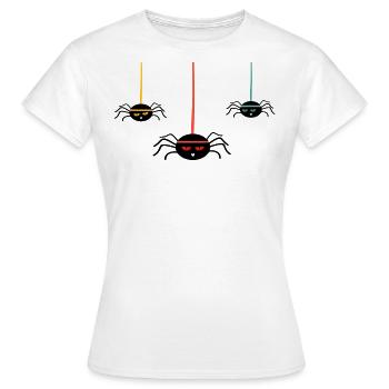 Spinnen Tiere Halloween - Frauen T-Shirt - Weiß - Vorne - AI Model Female 172 dark (172cm)