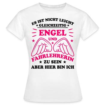 Fahrlehrerin Fahrschullehrerin Fun Spruch Geschenk - Frauen T-Shirt - Weiß - Vorne - AI Model Female 172 dark (172cm)