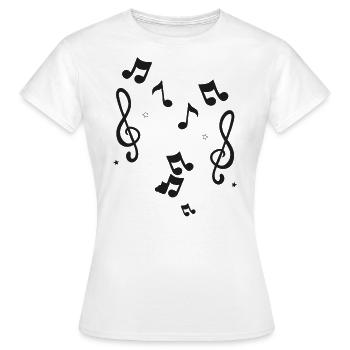 Musique Notes musicales - T-shirt Femme - blanc - Devant - AI Model Female 172 dark (172cm)