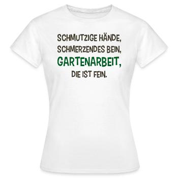 Lustiges Gärtner Gedicht Hobbygärtner Garten - Frauen T-Shirt - Weiß - Vorne - AI Model Female 172 dark (172cm)