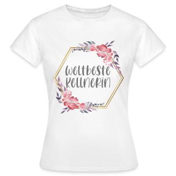 Weltbeste Kellnerin Kellnern Beruf Geschenk - Frauen T-Shirt - Weiß - Vorne - AI Model Female 172 dark (172cm)