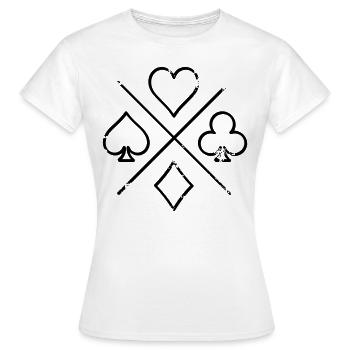Poker Symbol - Women's T-Shirt - white - Front - AI Model Female 172 dark (172cm)