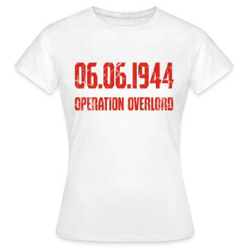 1944 Operation Overlord Alliierten D-Day - Frauen T-Shirt - Weiß - Vorne - AI Model Female 172 dark (172cm)