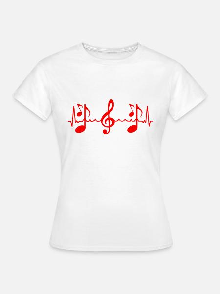 Notenschlüssel - Frauen T-Shirt - Weiß